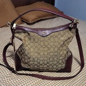 Burgundy Coach Designer Women's Bag